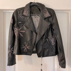 Beaded Leather Jacket